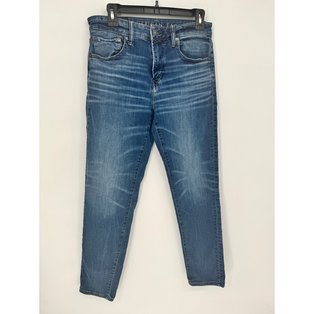 American Eagle Mens Slim Fit Jeans 29x30 Medium Wash Blue Stretch Denim
